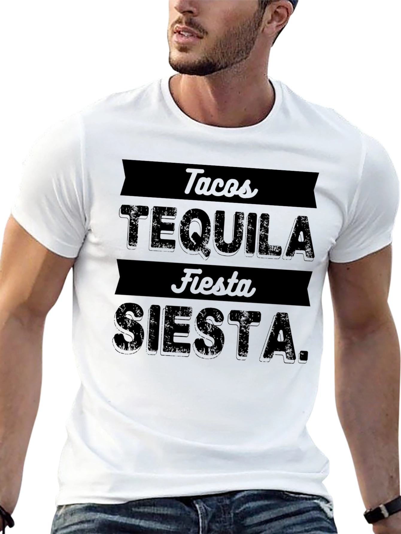 Tacos Tequila Fiesta Siesta Graphic T-Shirt