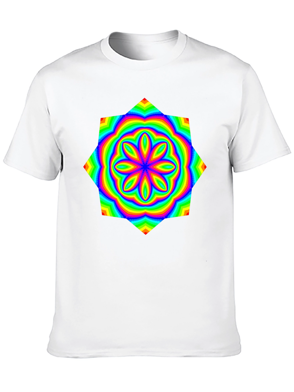 Psychedelic Rainbow Flower Graphic Tee