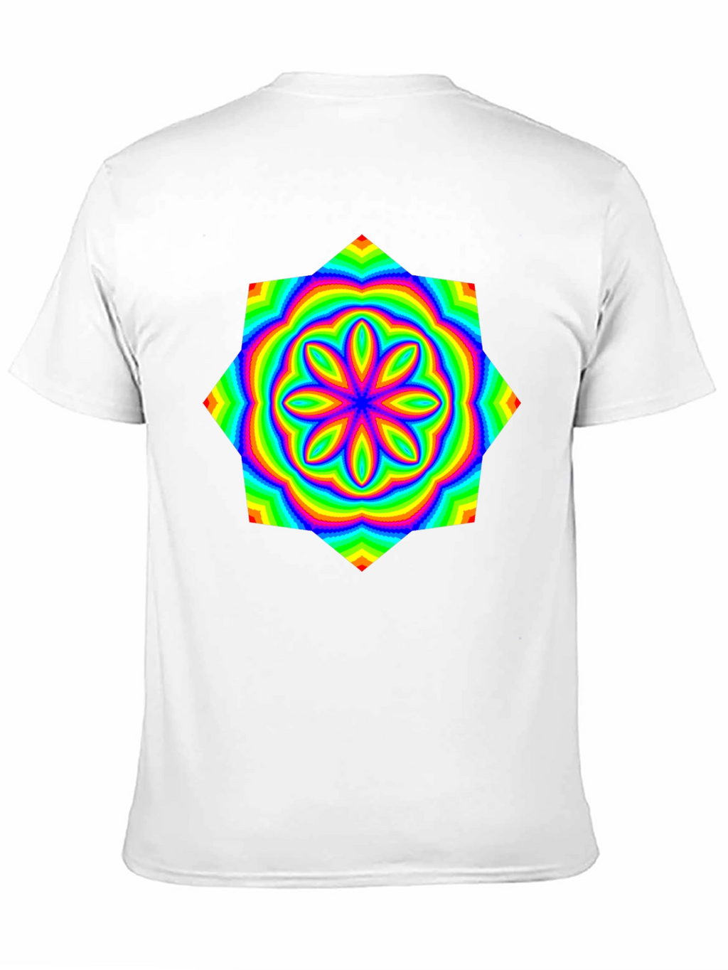Psychedelic Rainbow Flower Graphic Tee