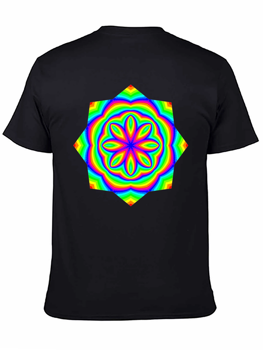 Psychedelic Rainbow Flower Graphic Tee