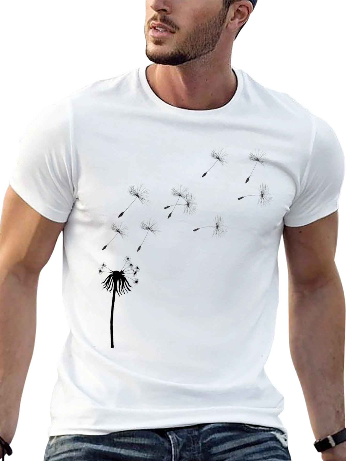 Dandelion Graphic Black T-Shirt