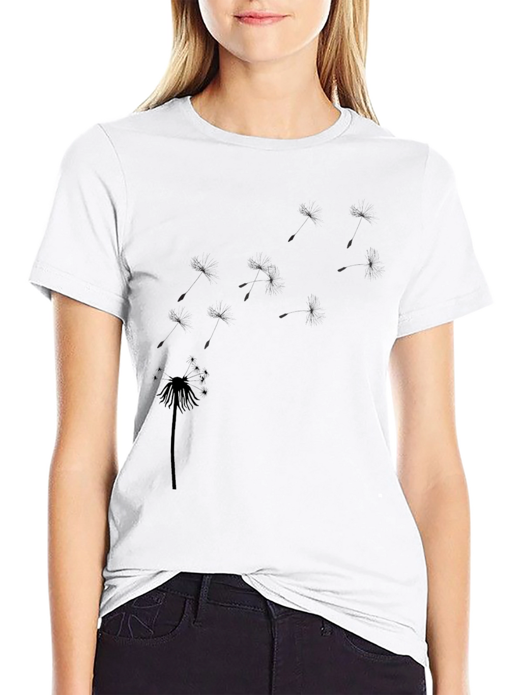 Dandelion Graphic Black T-Shirt