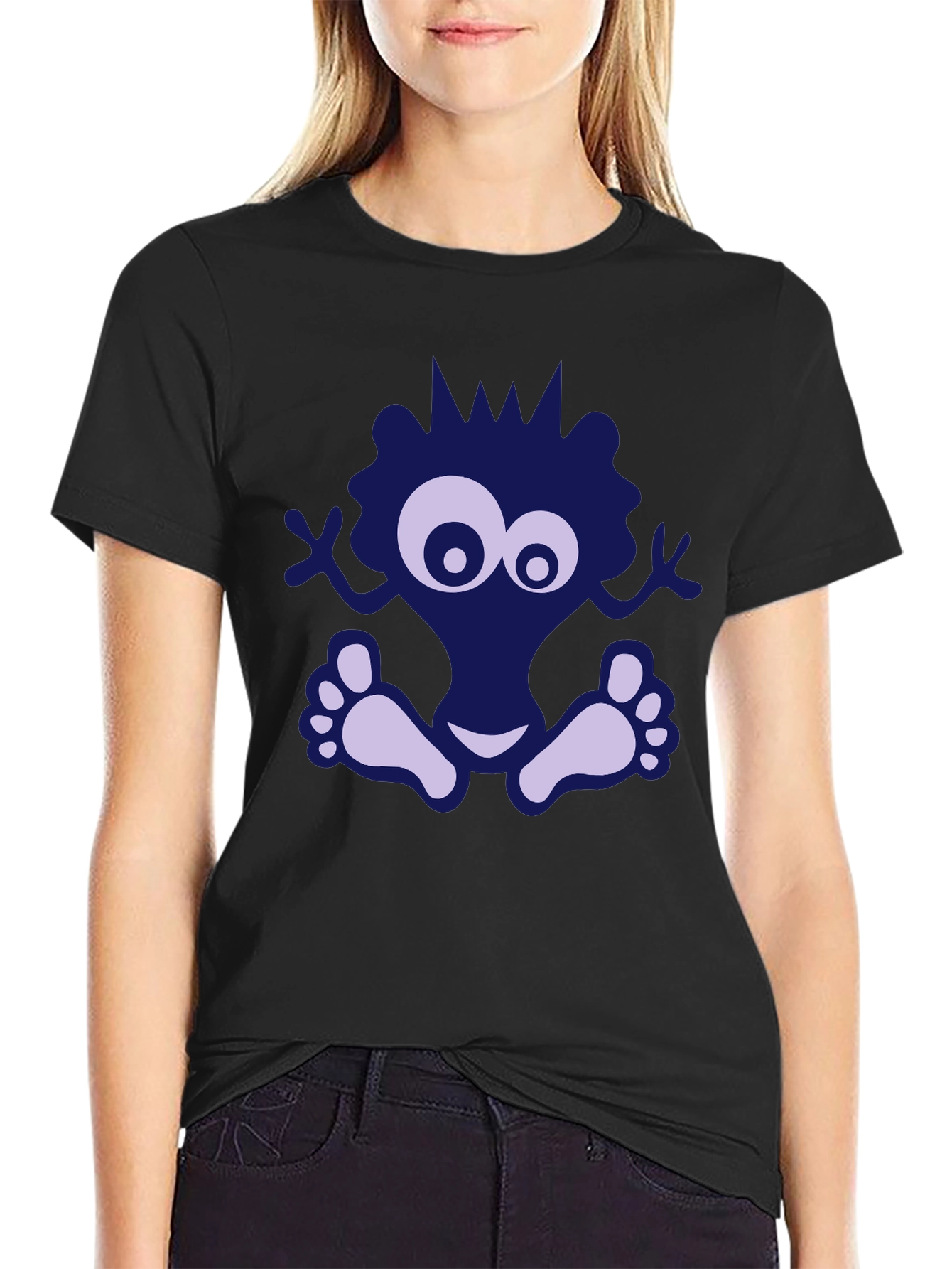 Funky Monster Graphic Black T-Shirt