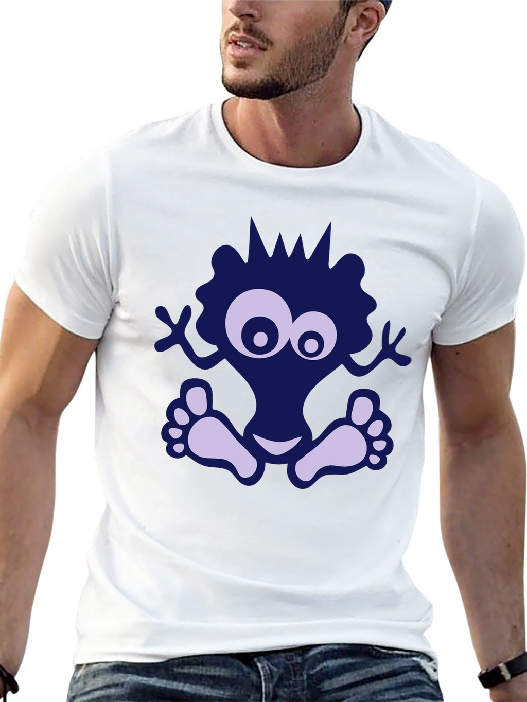 Funky Monster Graphic Black T-Shirt