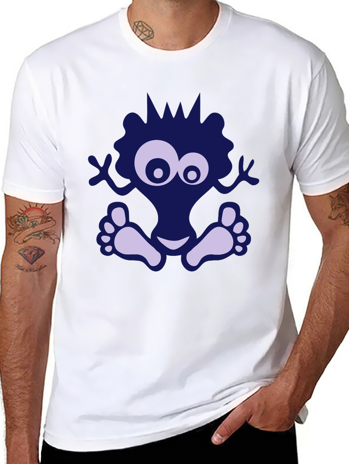 Funky Monster Graphic Black T-Shirt