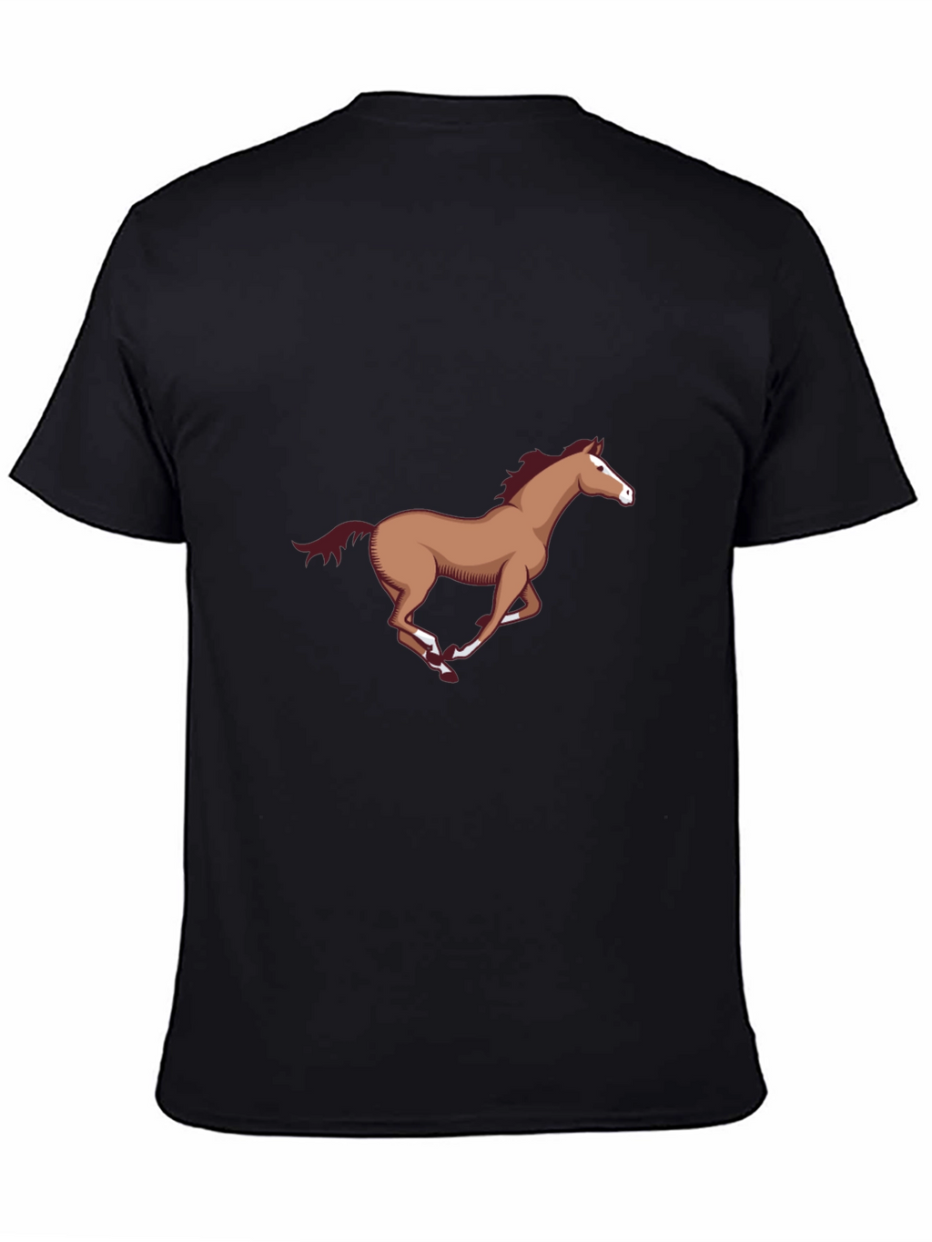Black T-Shirt with Horse Graphic