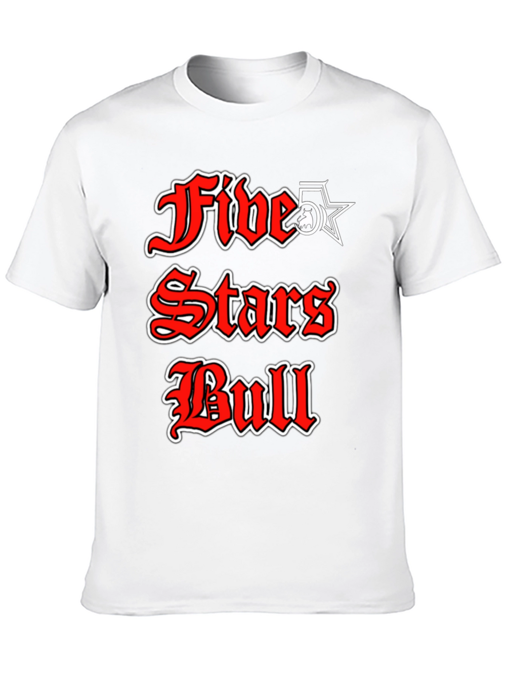Five Stars Bull Graphic T-Shirt