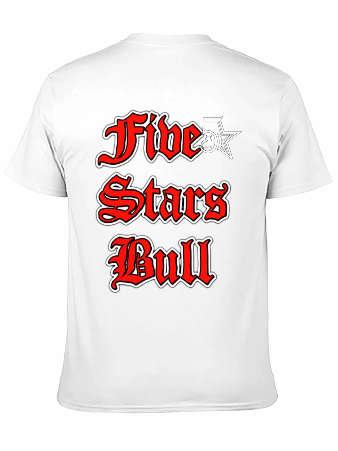 Five Stars Bull Graphic T-Shirt