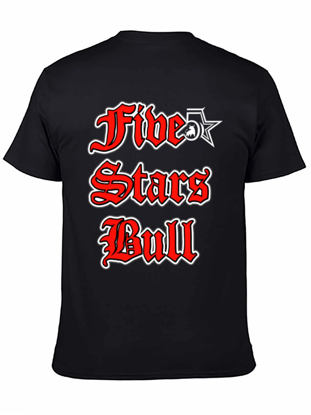 Five Stars Bull Graphic T-Shirt