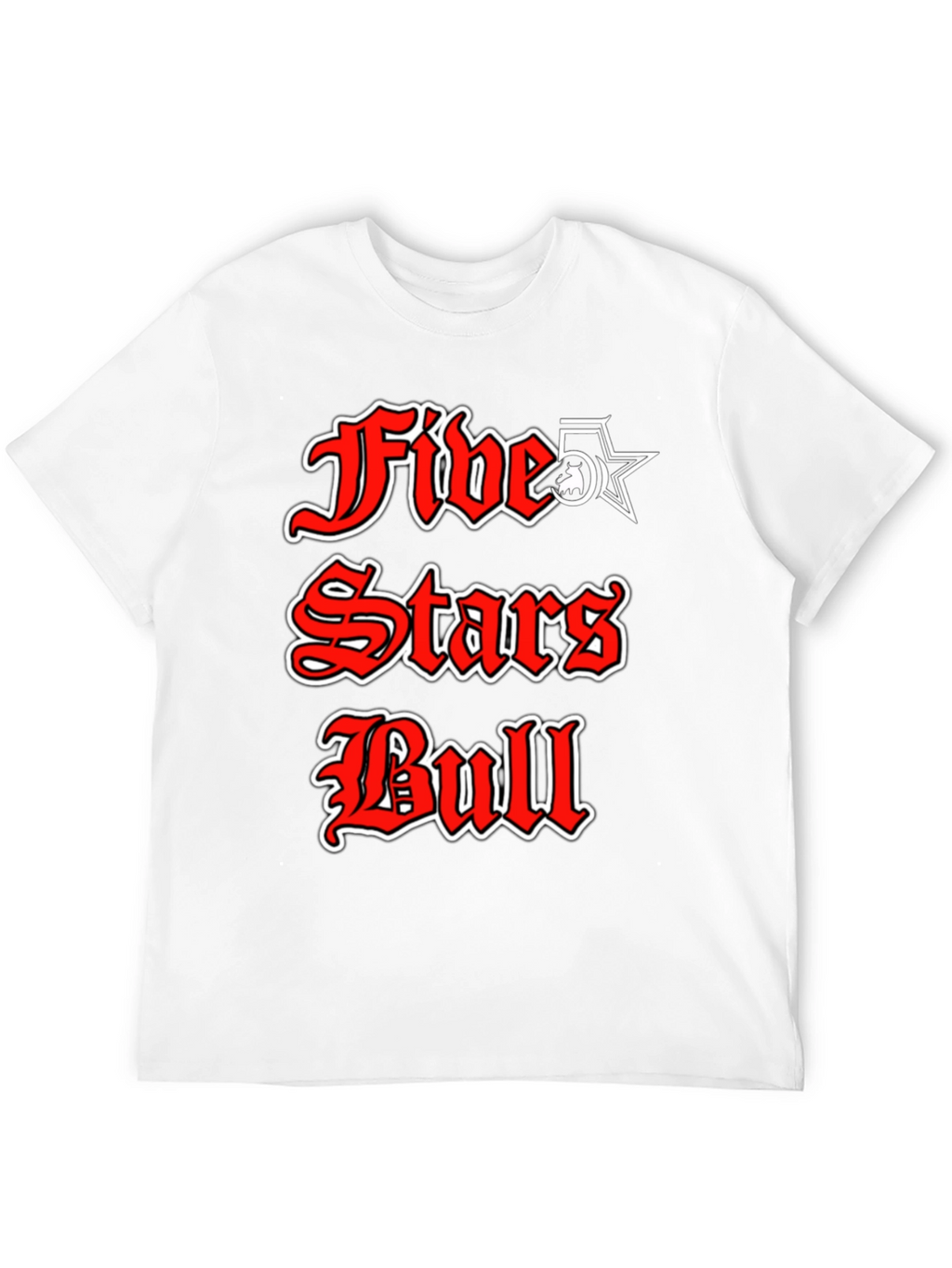 Five Stars Bull Graphic T-Shirt