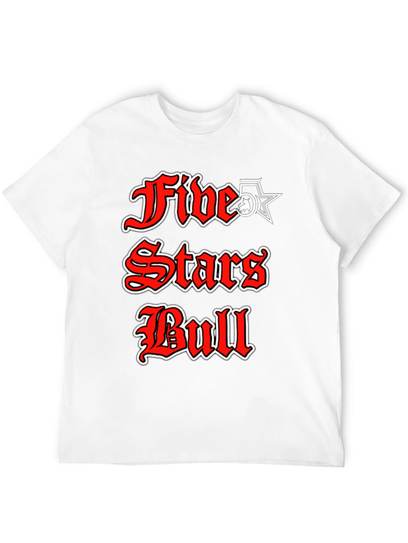 Five Stars Bull Graphic T-Shirt