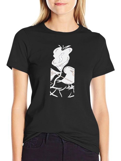 Abstract Graphic Black T-Shirt