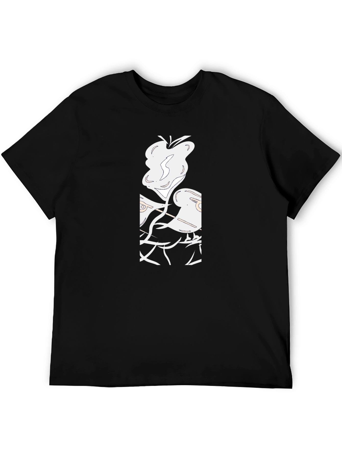 Abstract Graphic Black T-Shirt
