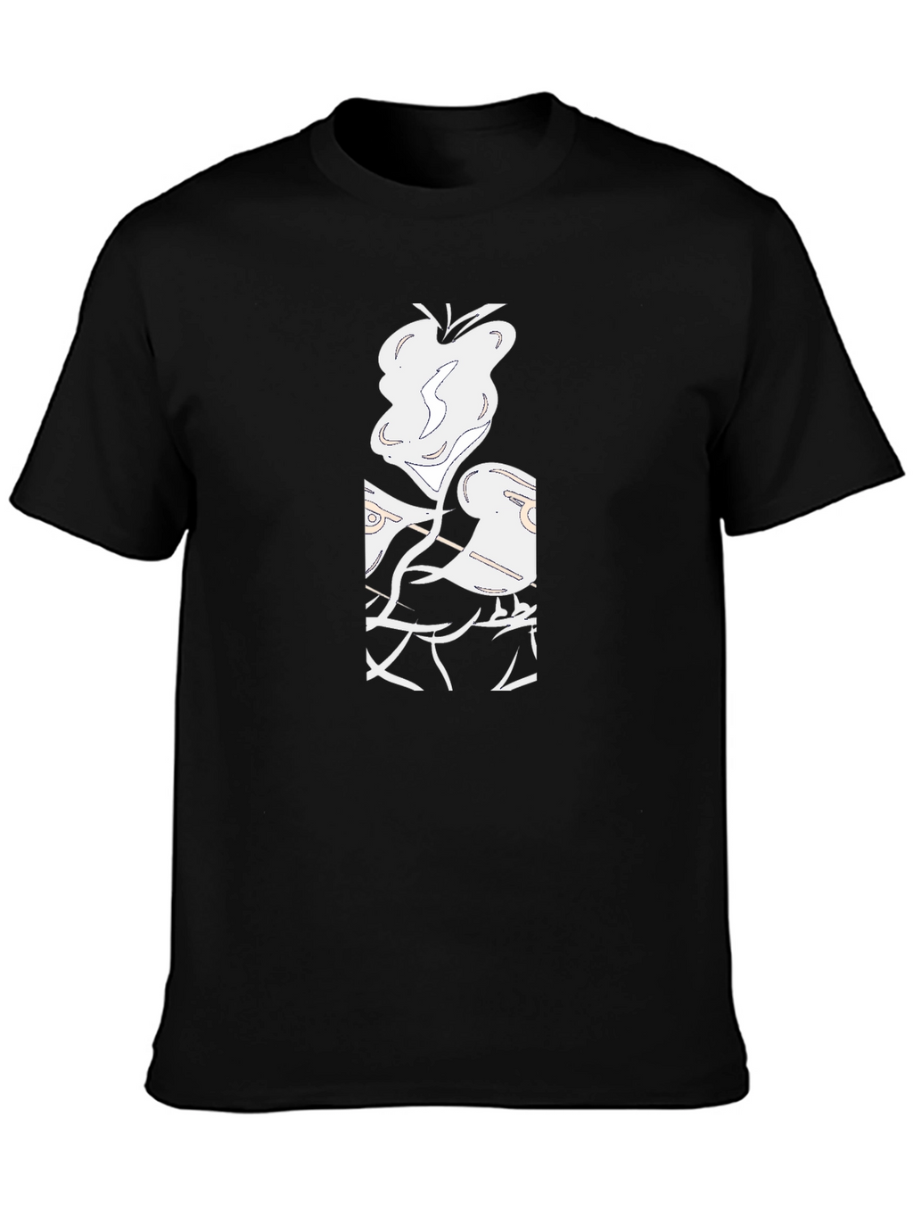 Abstract Graphic Black T-Shirt