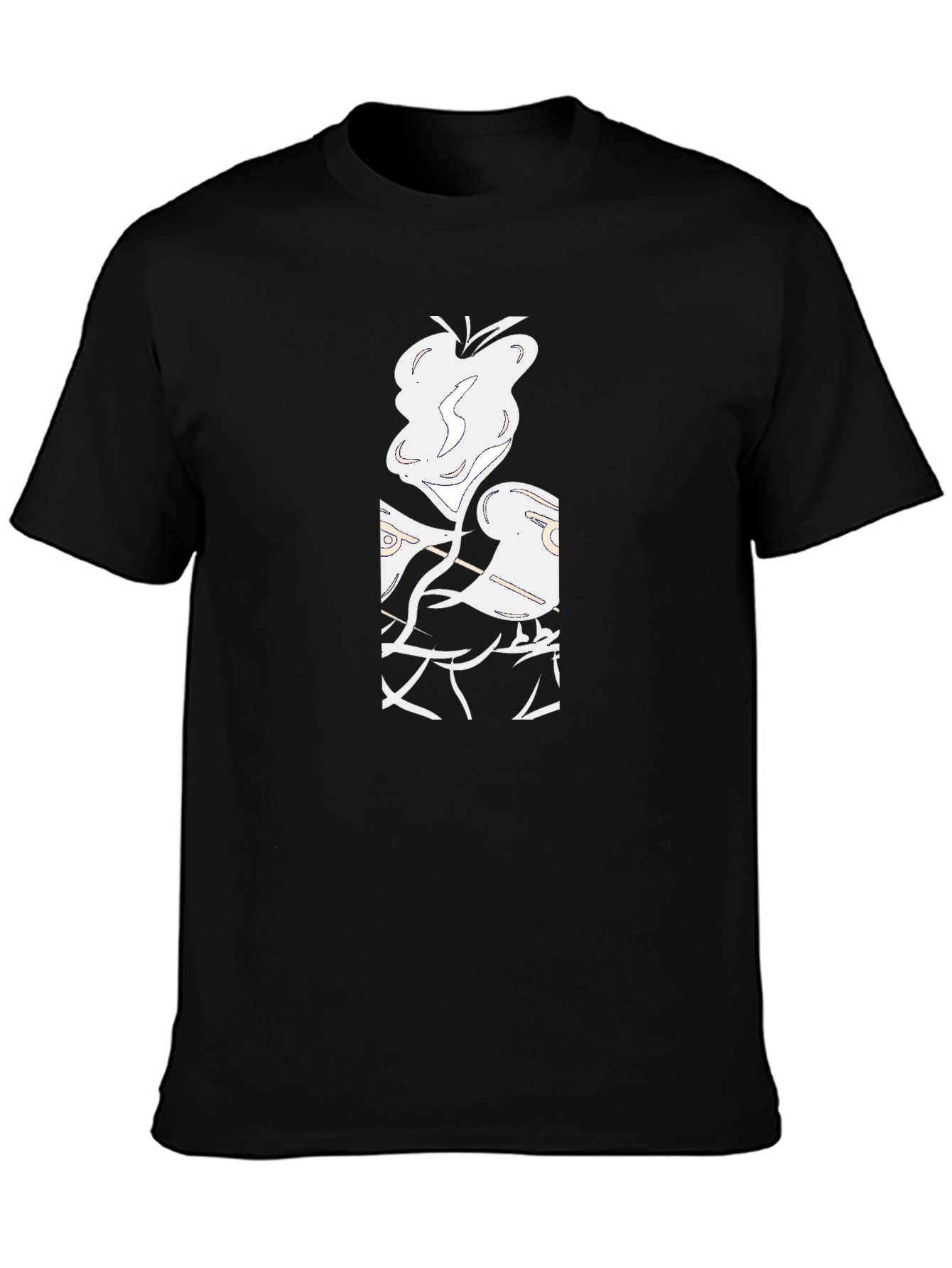 Abstract Graphic Black T-Shirt