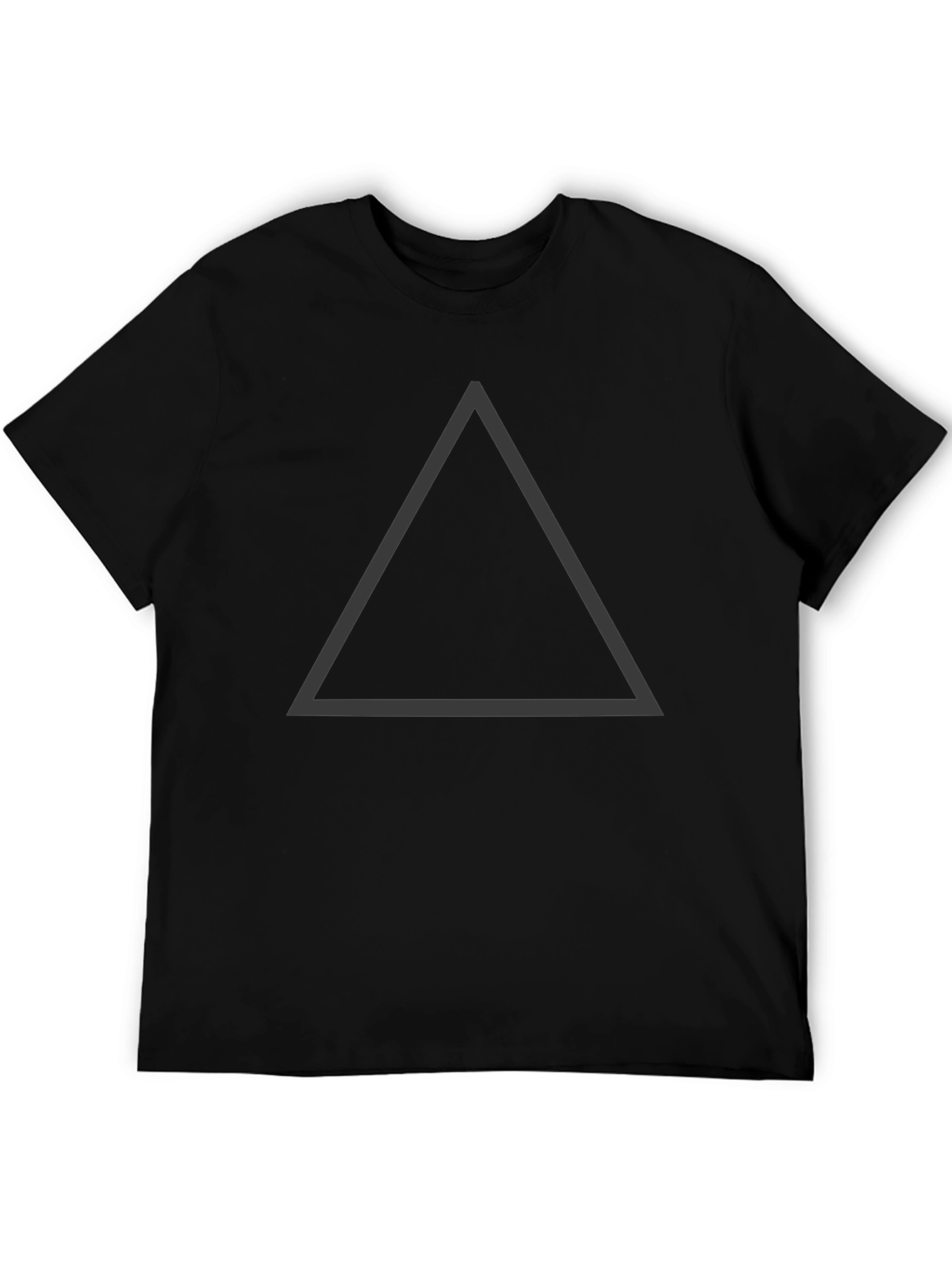 Black Triangle Graphic Tee - Modern Minimalist Design