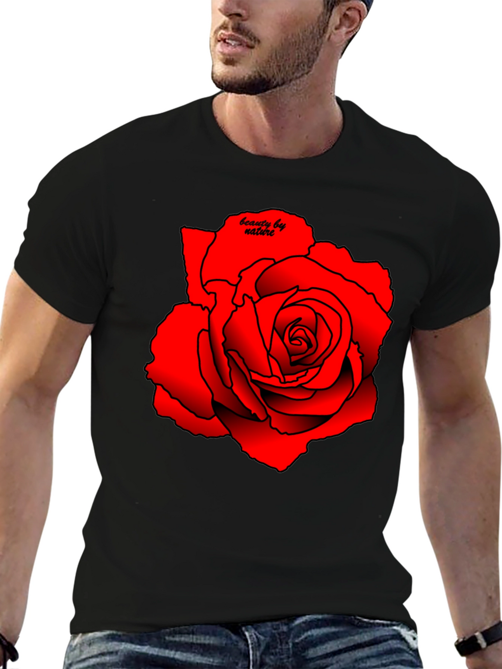 Red Rose Graphic Tee - Beauty by Nature