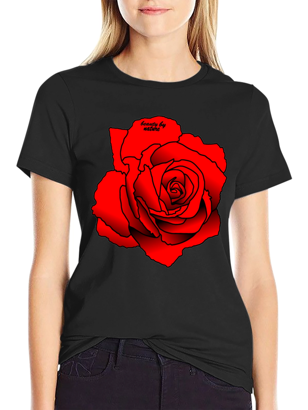 Red Rose Graphic Tee - Beauty by Nature