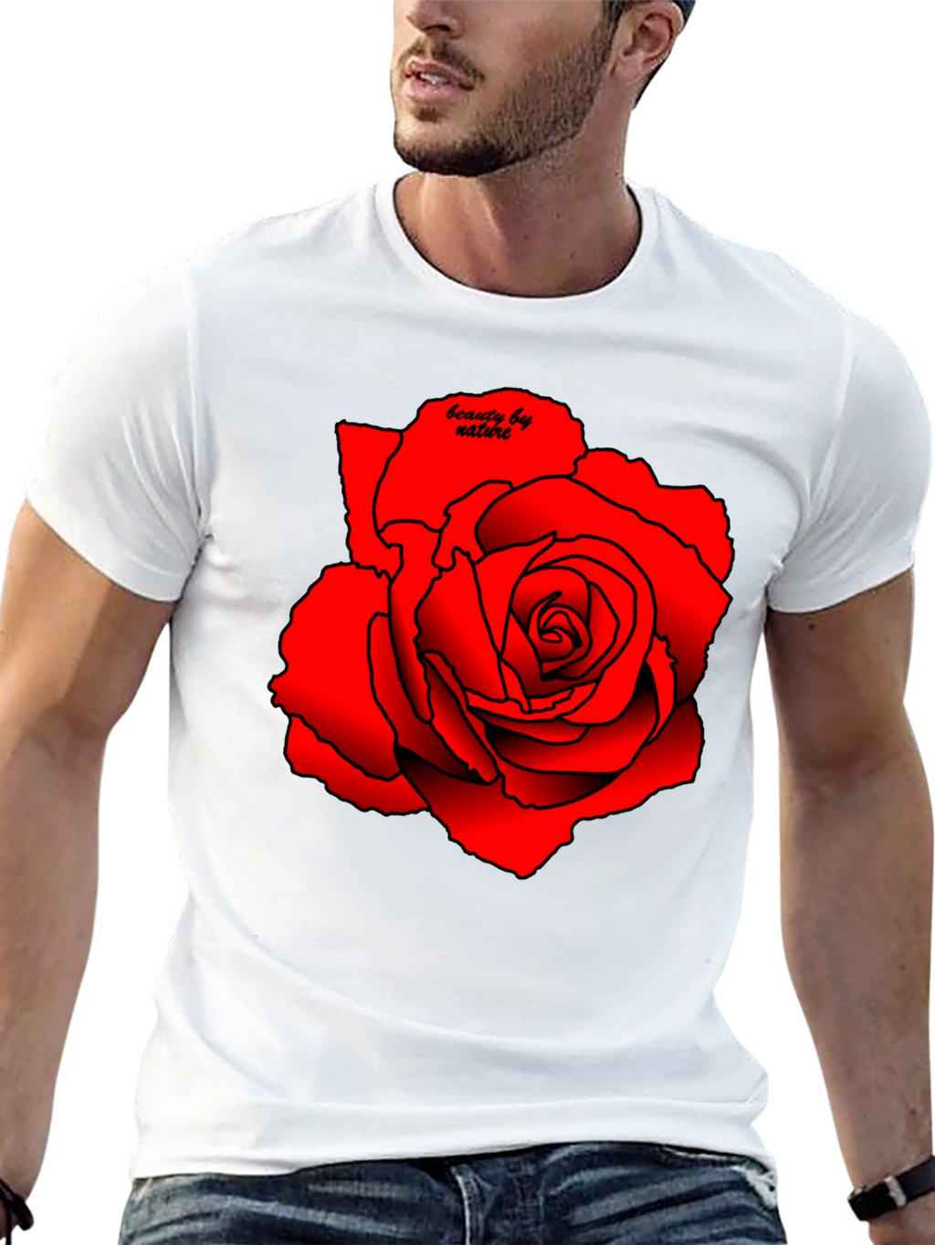 Red Rose Graphic Tee - Beauty by Nature