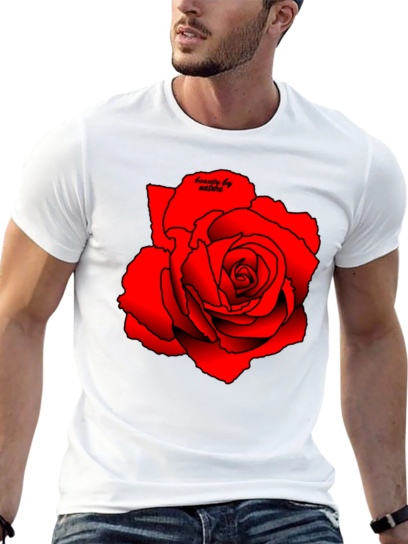 Red Rose Graphic Tee - Beauty by Nature
