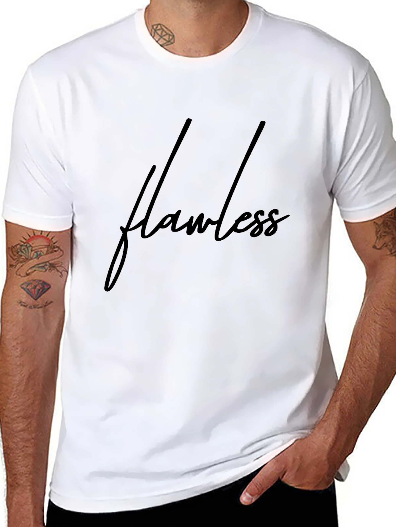 Flawless Black Graphic T-Shirt