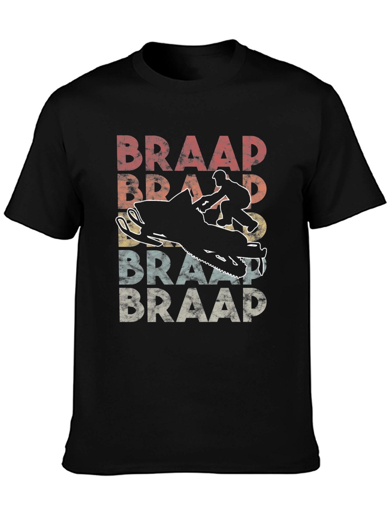Braap Retro Snowmobile Graphic T-Shirt