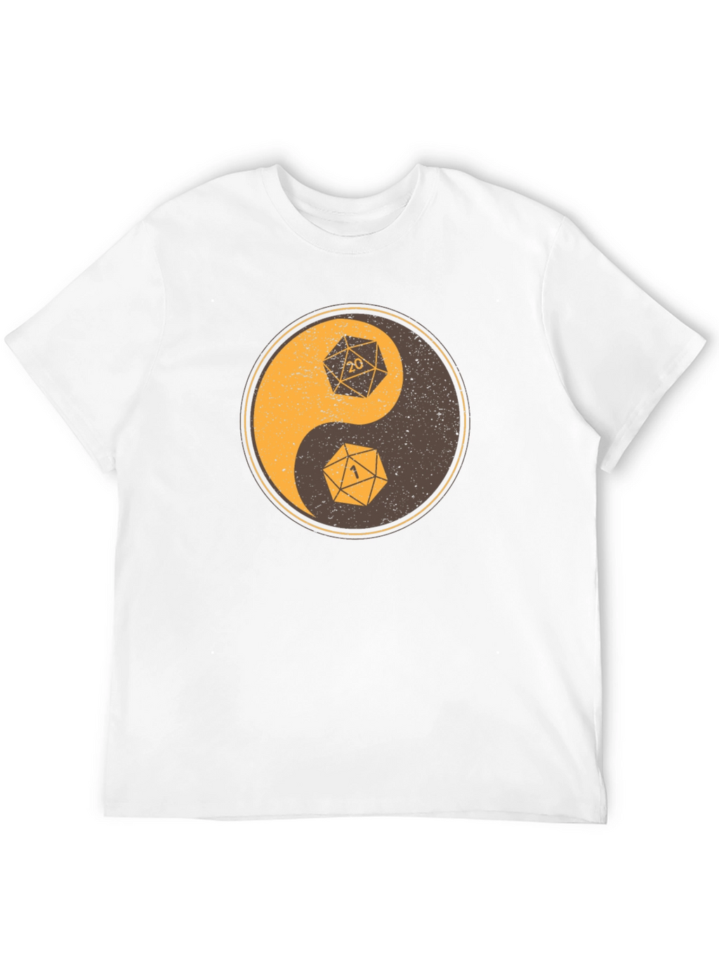 Yin Yang Dice T-Shirt - D20 D&D Gamer Tee