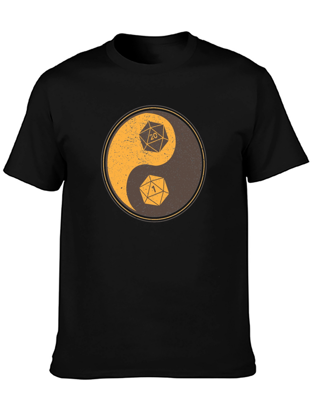 Yin Yang Dice T-Shirt - D20 D&D Gamer Tee
