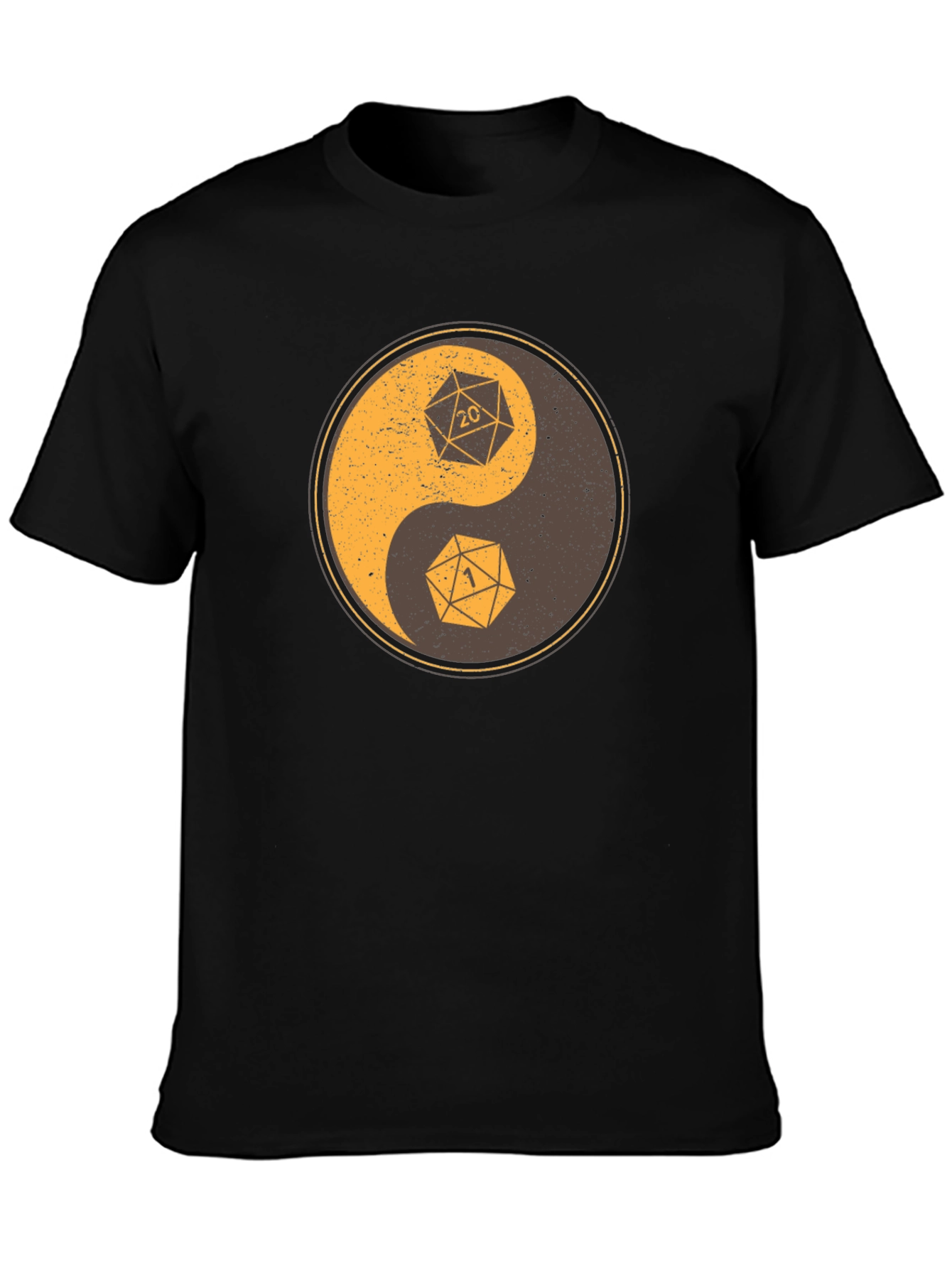 Yin Yang Dice T-Shirt - D20 D&D Gamer Tee