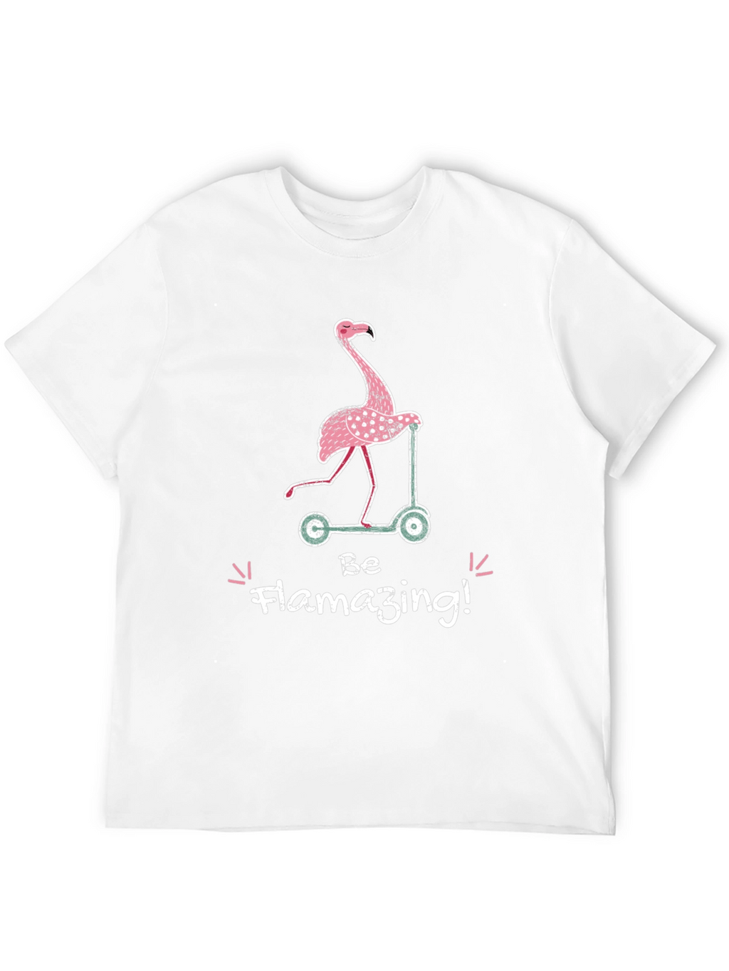 Flamazing Flamingo Scooter Graphic T-Shirt
