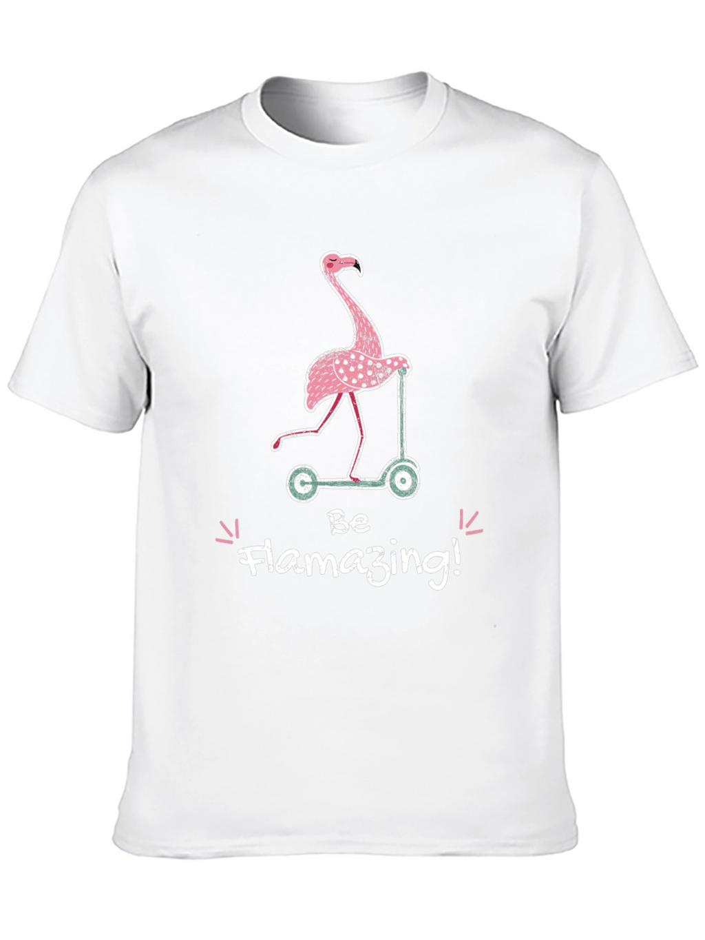 Flamazing Flamingo Scooter Graphic T-Shirt