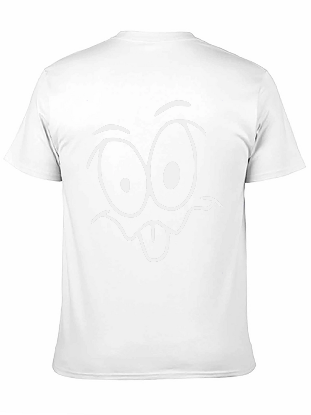 Funny Cartoon Face T-Shirt - Black Cotton Tee