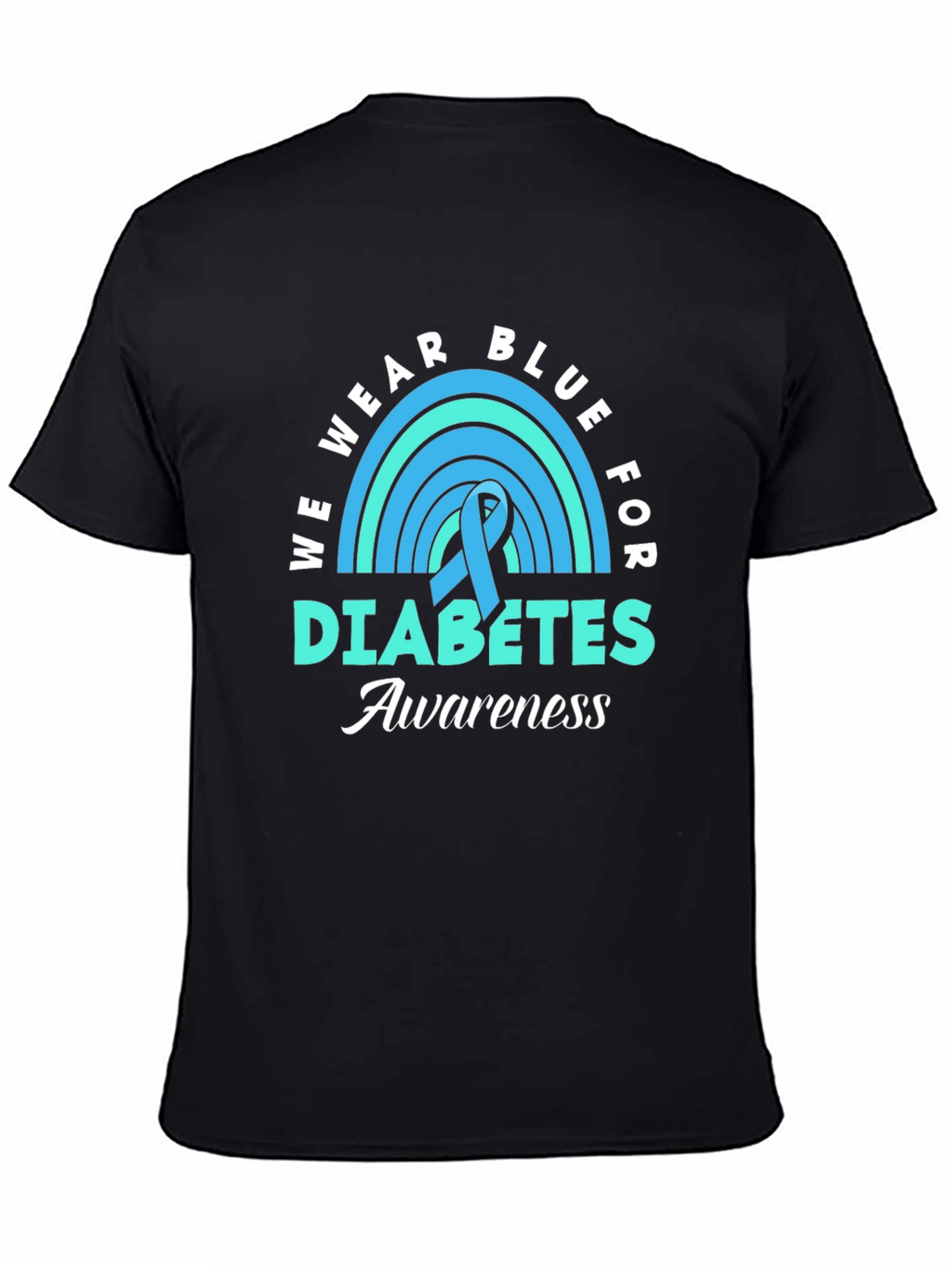Blue Diabetes Awareness Ribbon T-Shirt