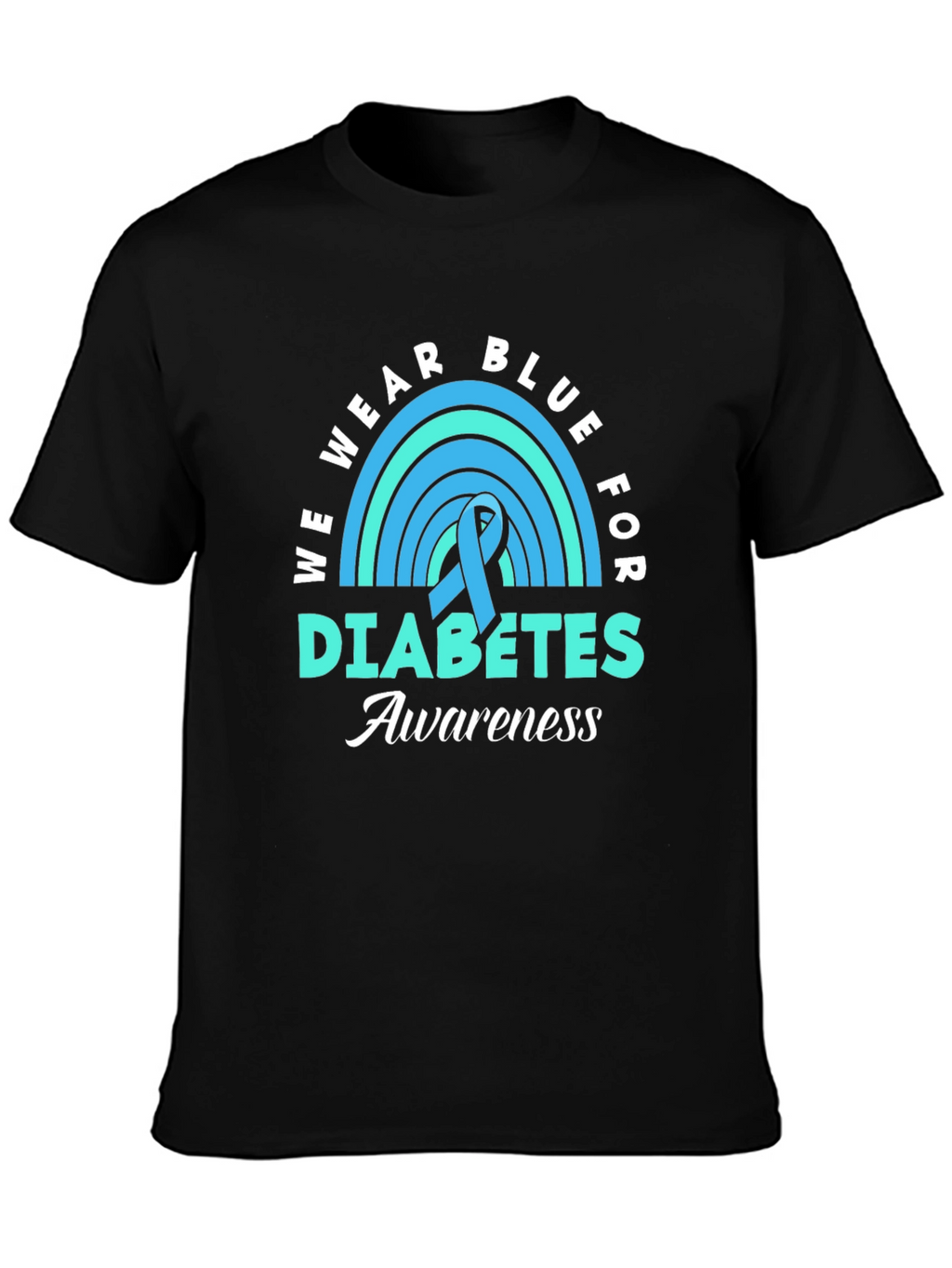 Blue Diabetes Awareness Ribbon T-Shirt
