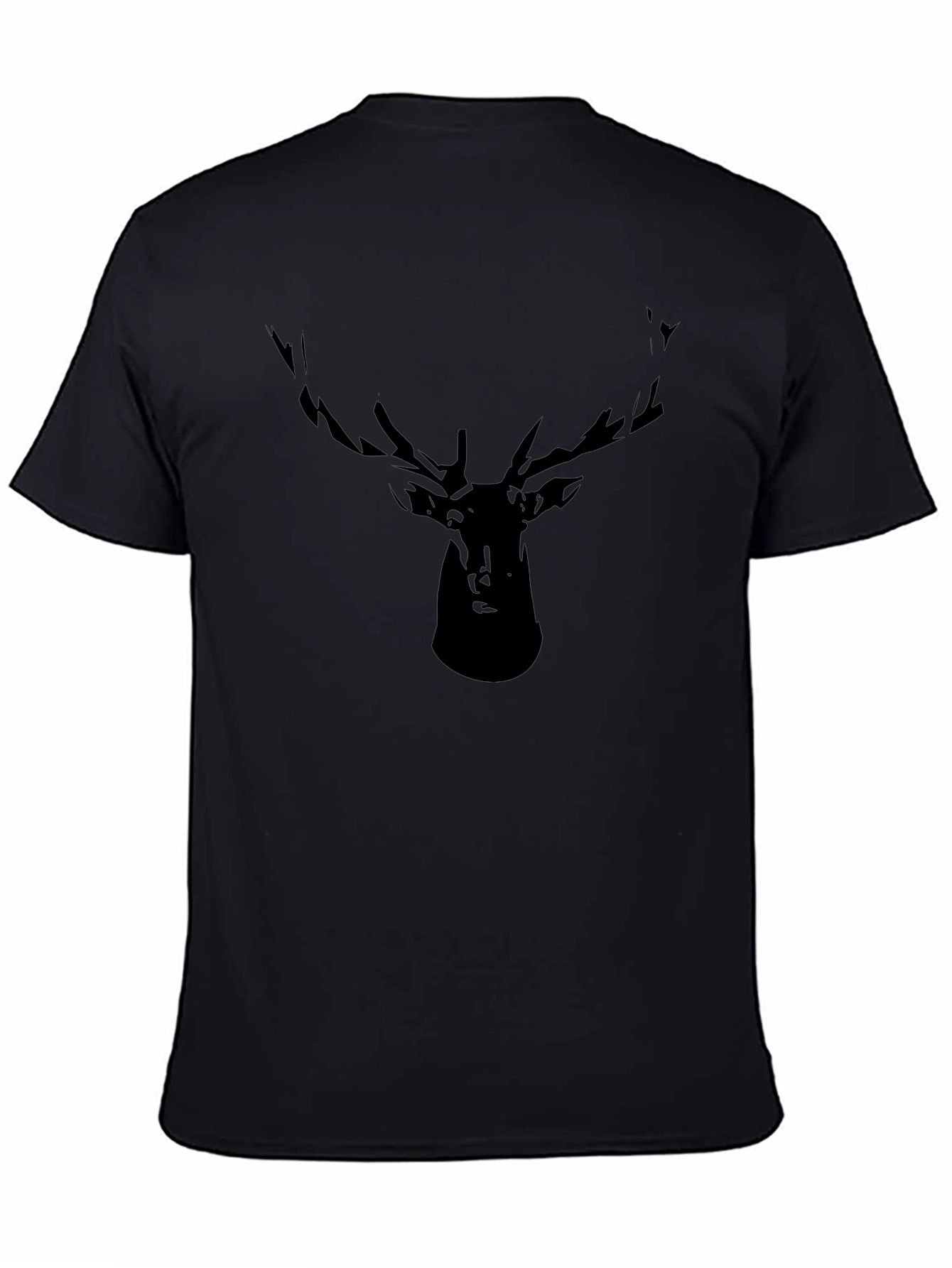 Black Deer Silhouette Graphic Tee