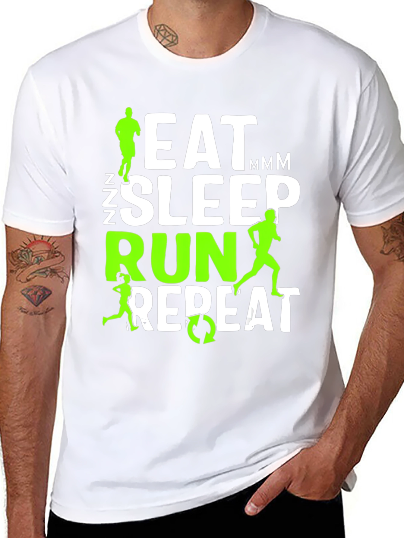 Eat Sleep Run Repeat T-Shirt - Runners Gift