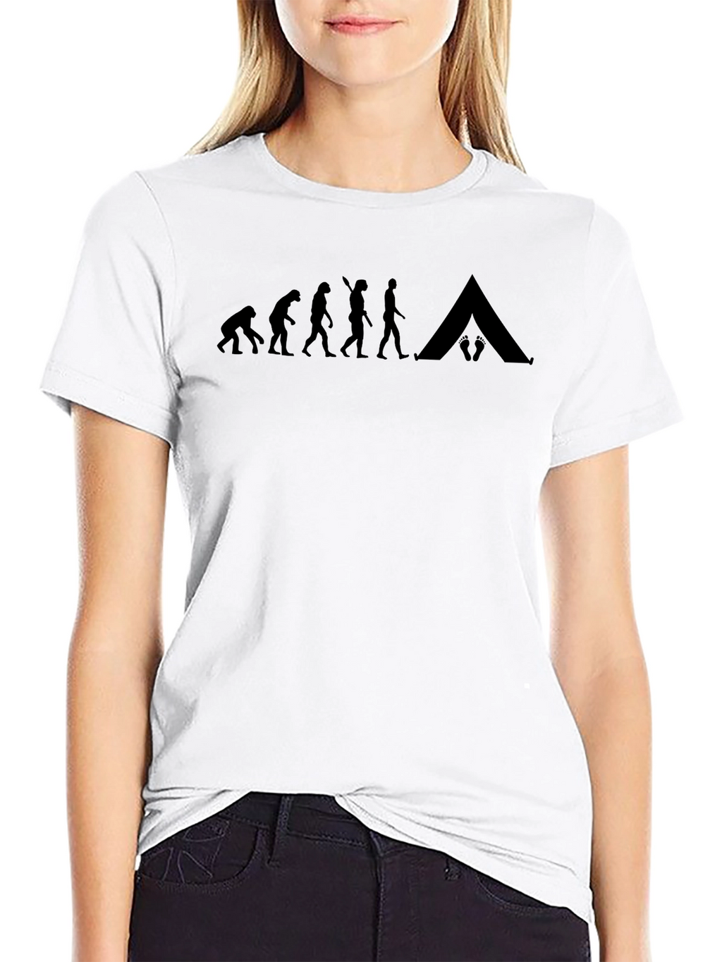 Evolution of Camping Black T-Shirt