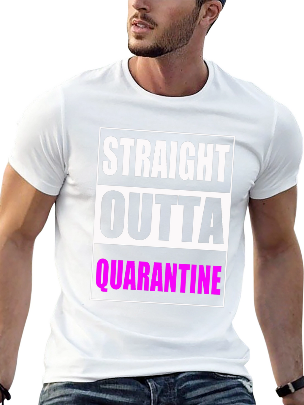 Straight Outta Quarantine Graphic T-Shirt