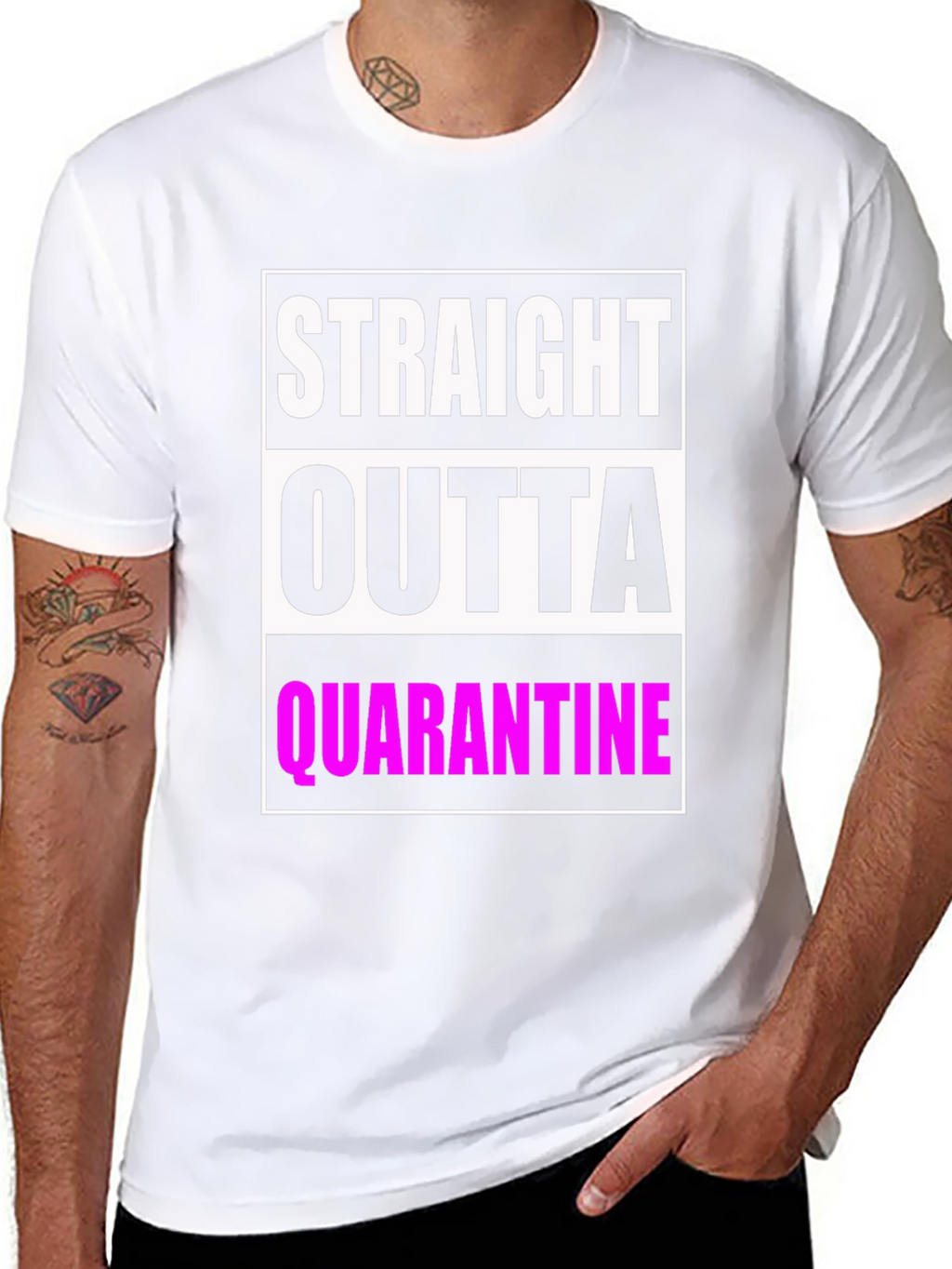 Straight Outta Quarantine Graphic T-Shirt