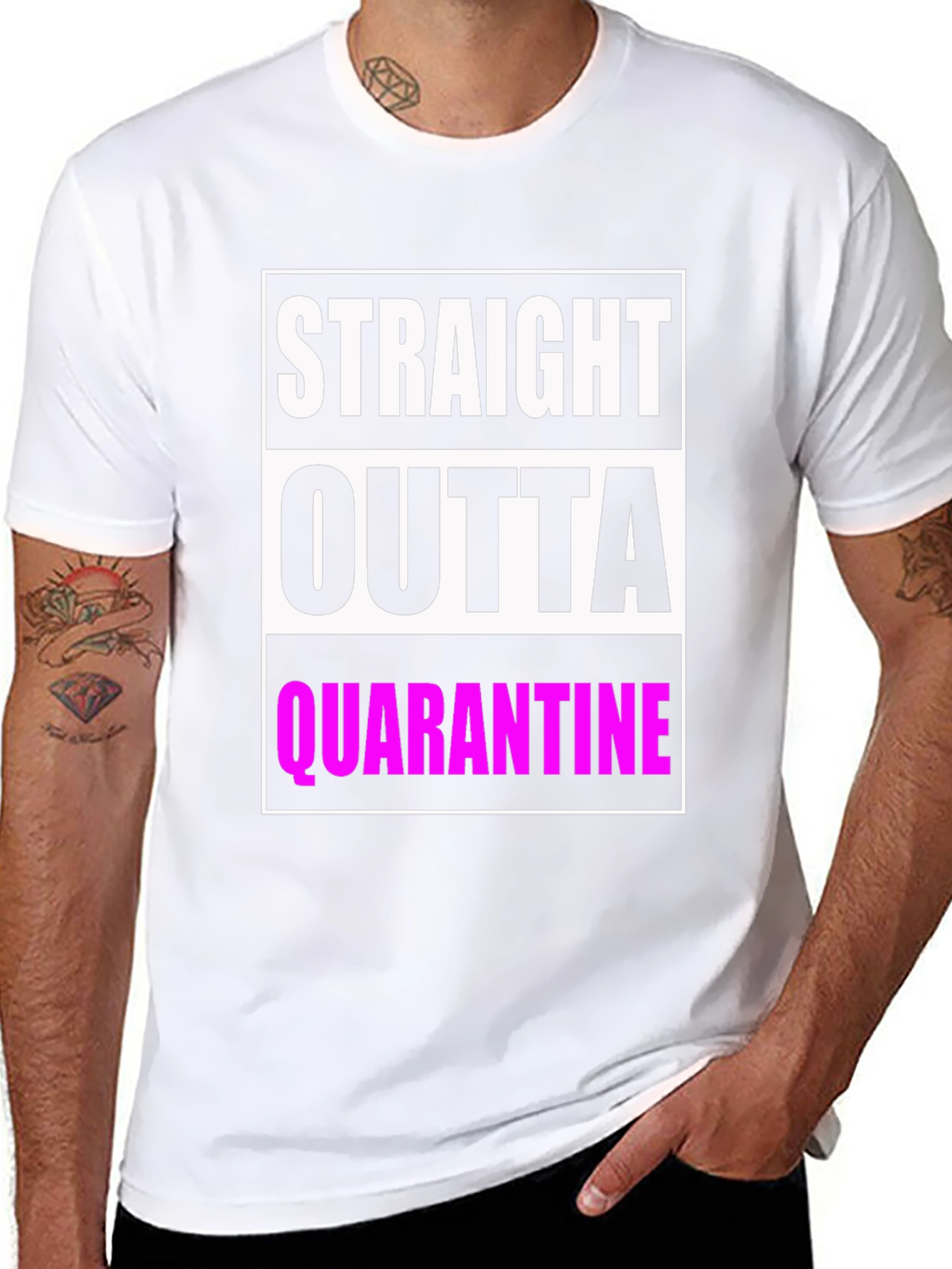 Straight Outta Quarantine Graphic T-Shirt