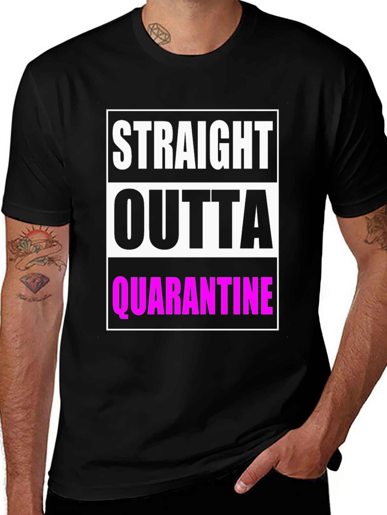 Straight Outta Quarantine Graphic T-Shirt