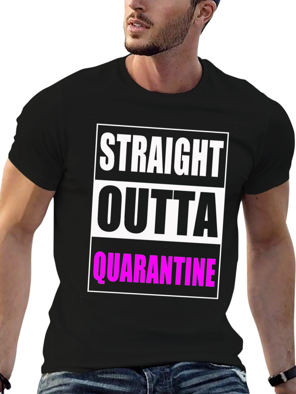 Straight Outta Quarantine Graphic T-Shirt