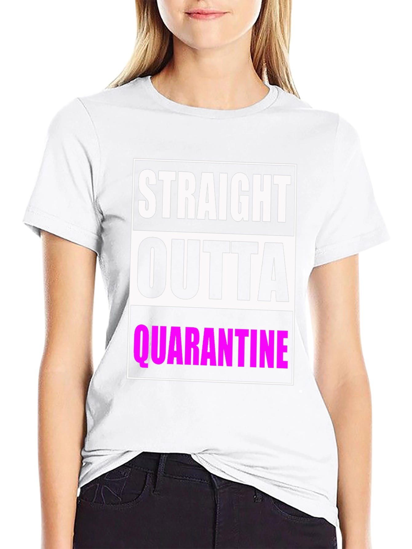 Straight Outta Quarantine Graphic T-Shirt