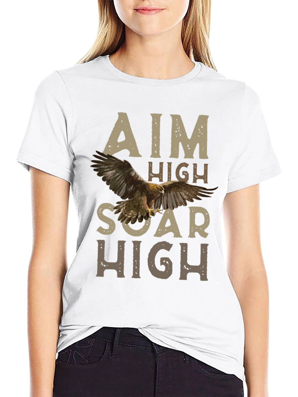 Aim High Soar High Eagle Graphic Tee
