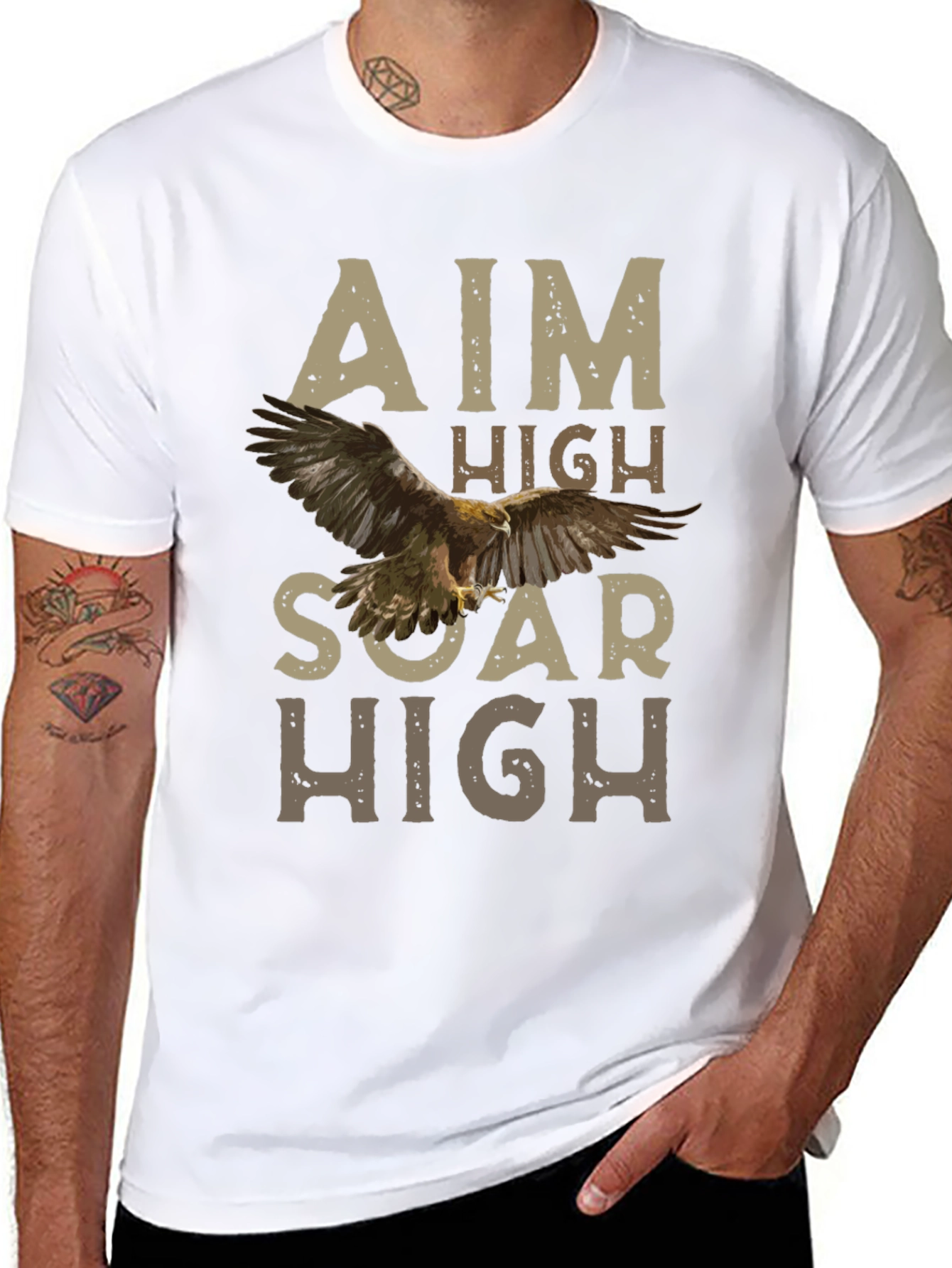 Aim High Soar High Eagle Graphic Tee