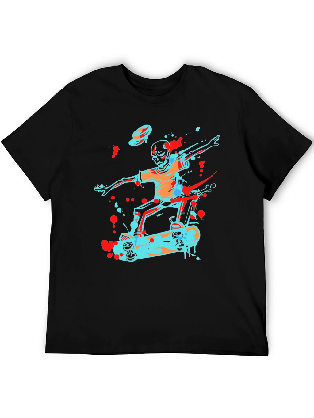 Skateboarding Skeleton Graphic Tee - Cool & Edgy Design
