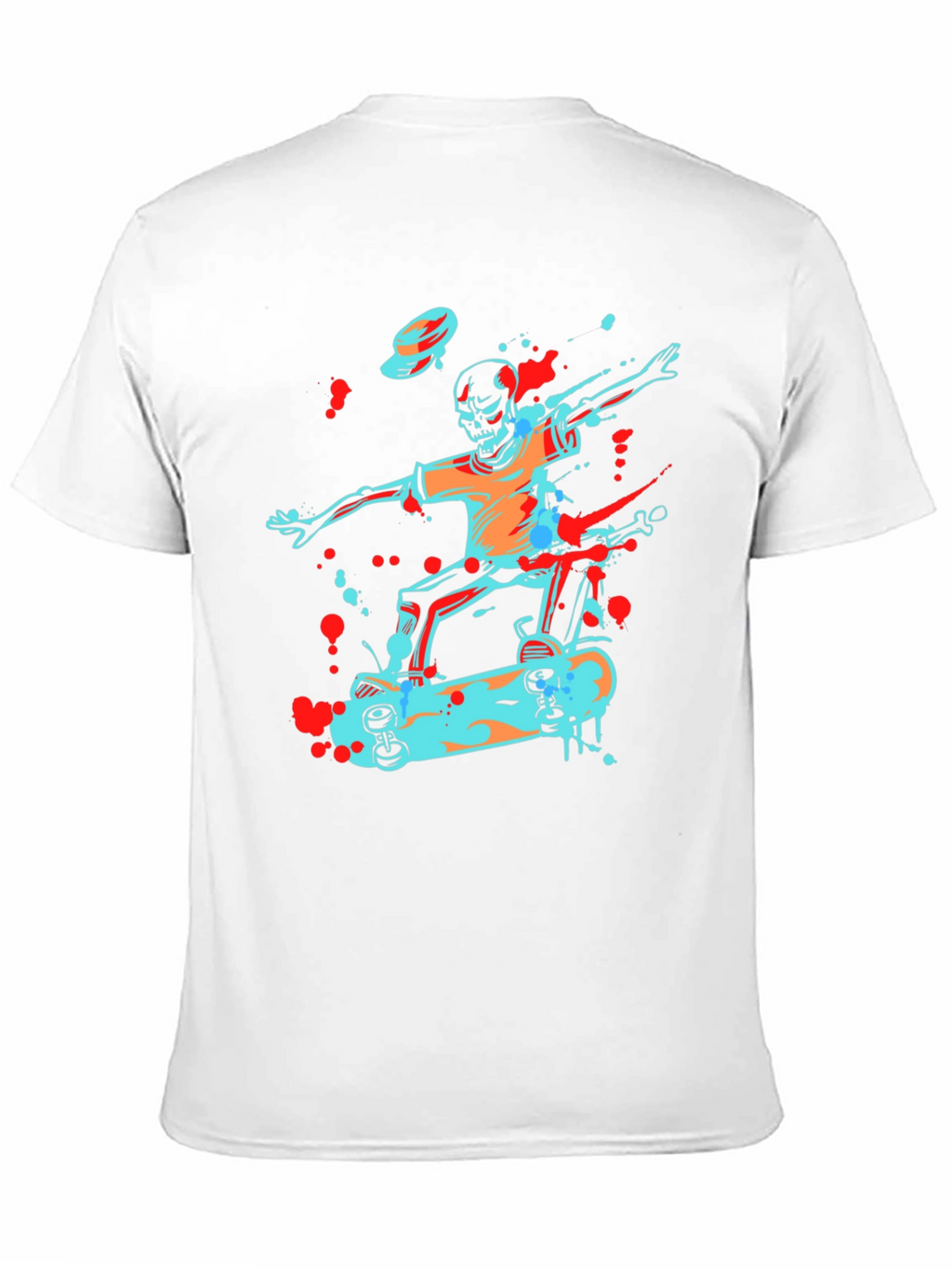 Skateboarding Skeleton Graphic Tee - Cool & Edgy Design