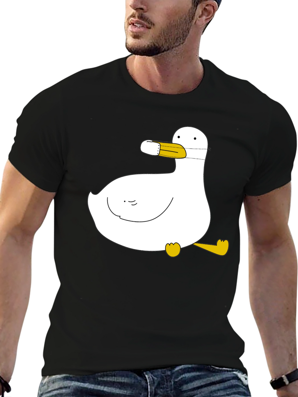 Duck with Mask Black T-Shirt