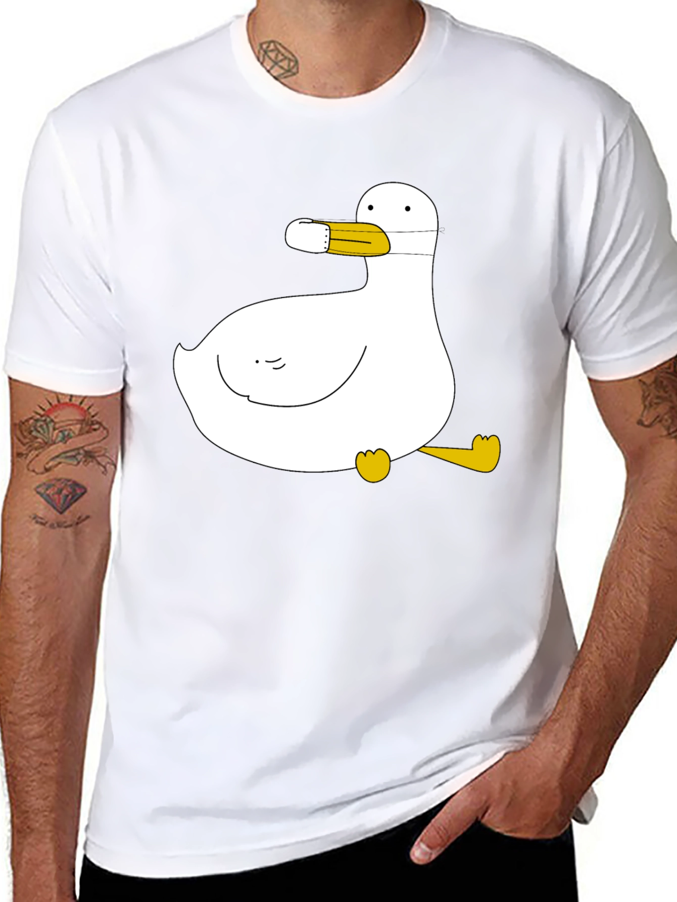 Duck with Mask Black T-Shirt