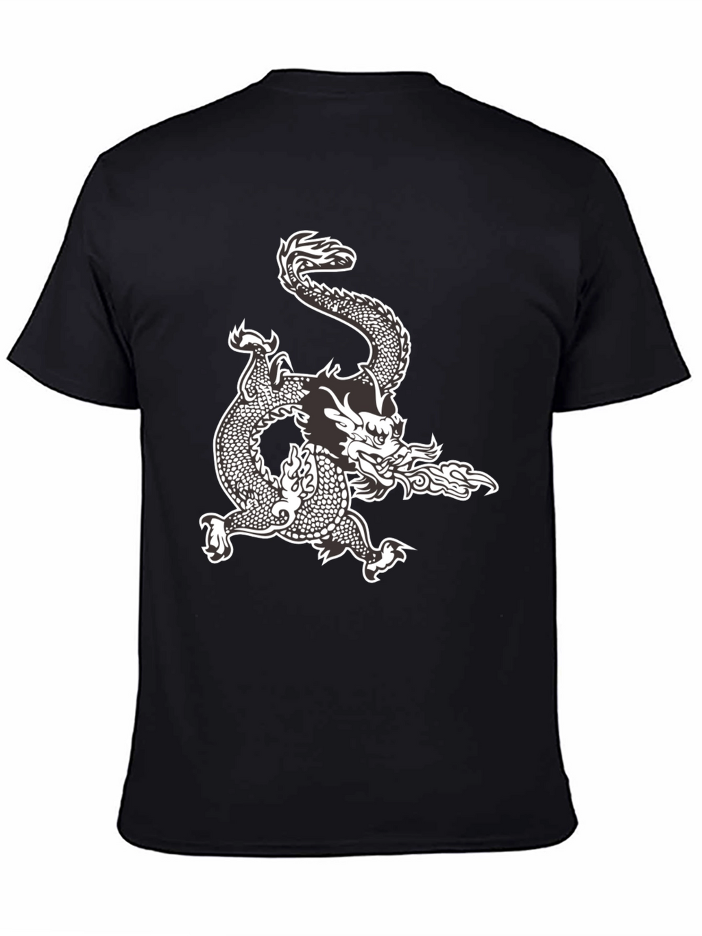 Dragon Graphic Tee - Black Cotton Comfort
